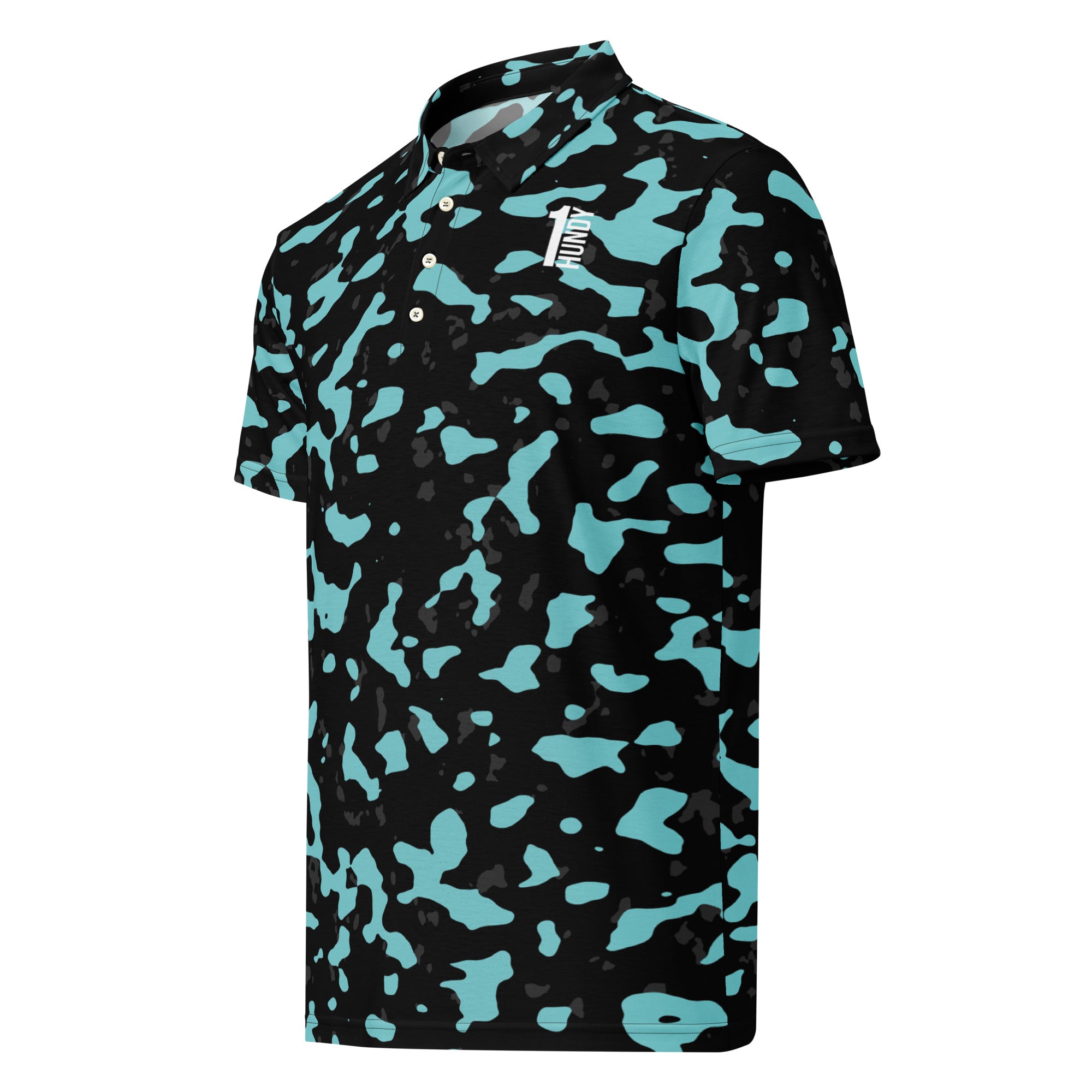 1HUNDY Camo Golf Polo