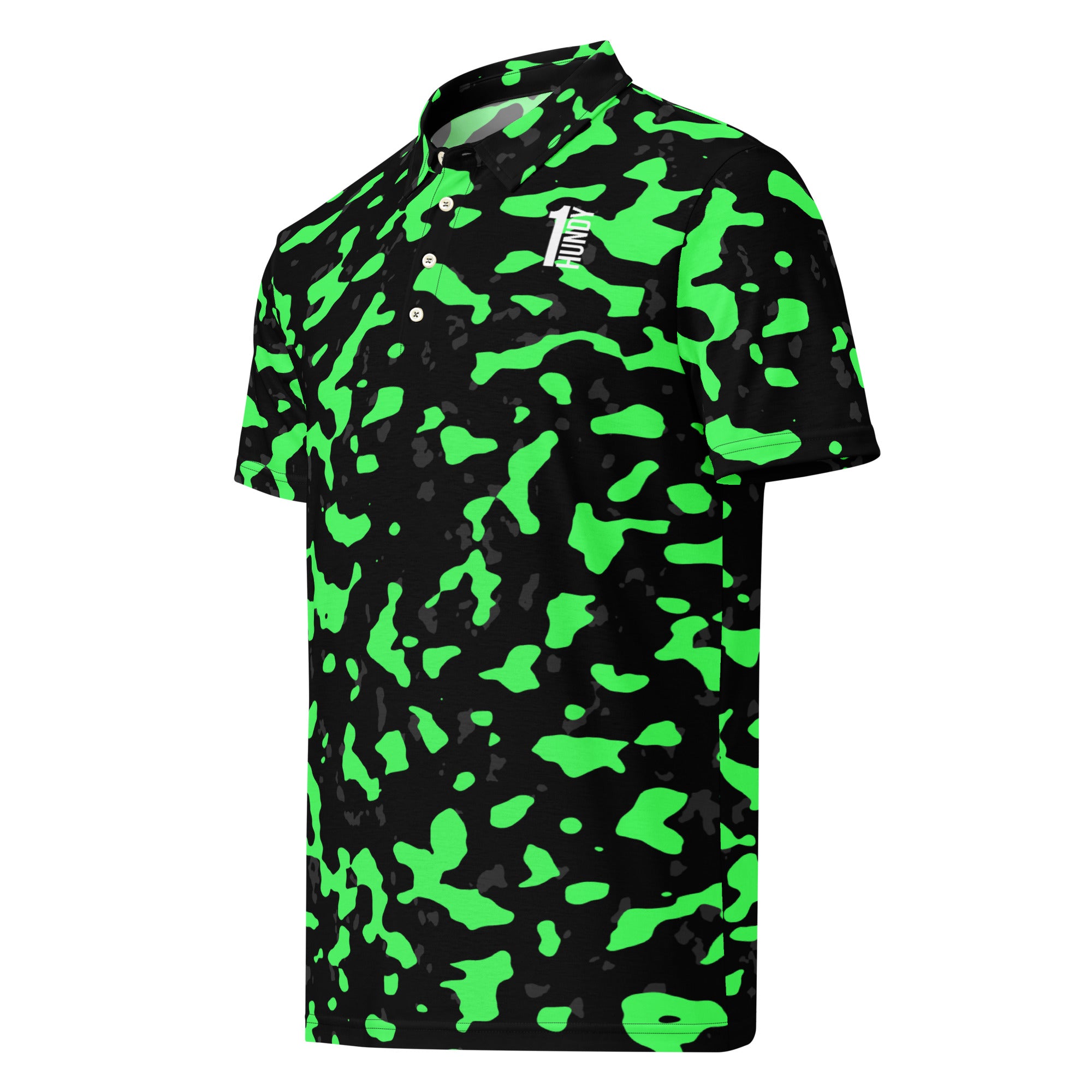 1HUNDY Camo Golf Polo