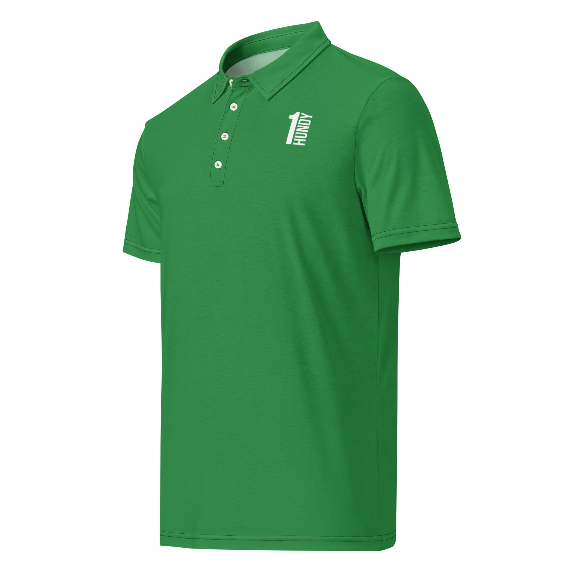 1HUNDY Slim Fit Sea Green Polo