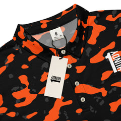 1HUNDY Slim Fit Camo Orange Polo