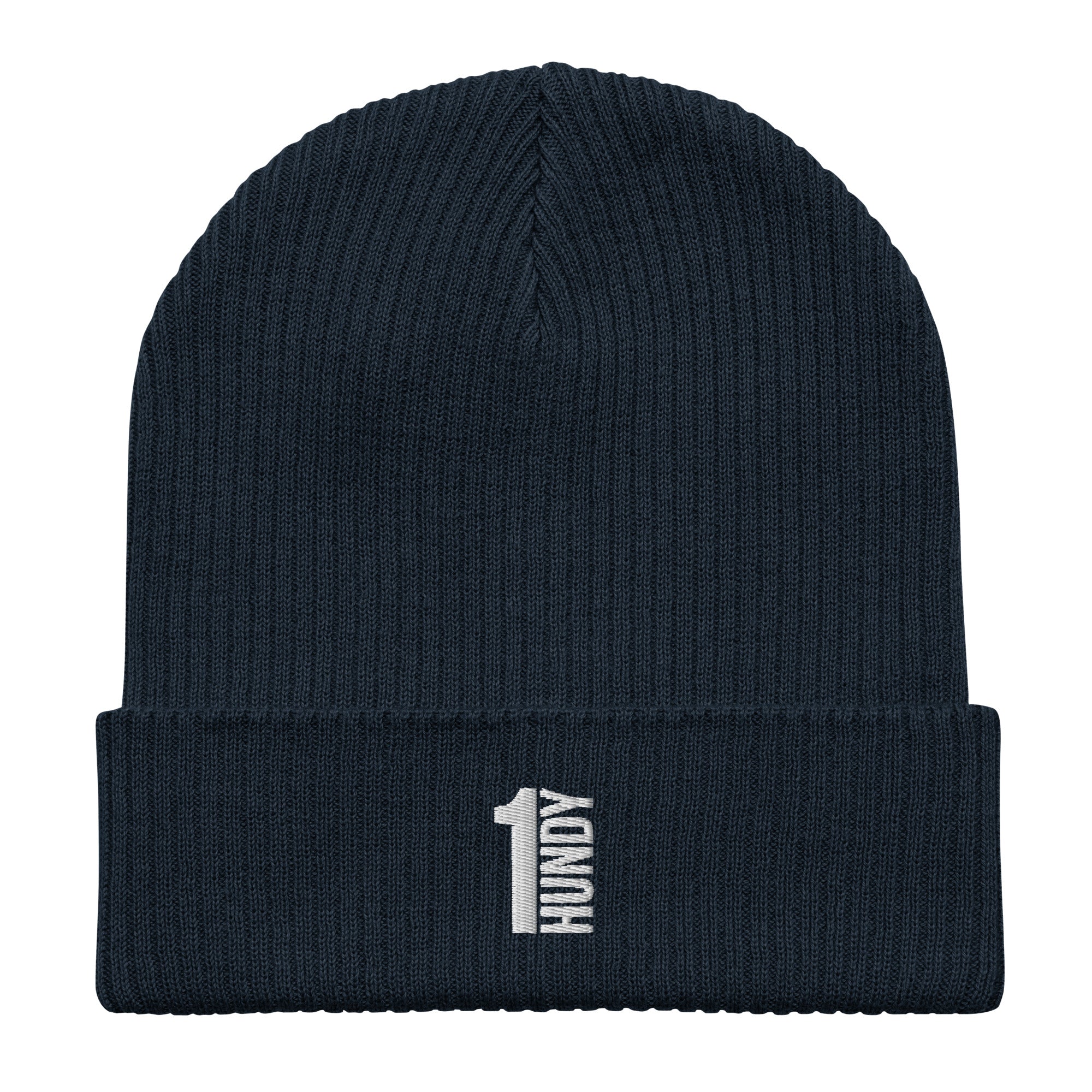 1HUNDY Organic Ribbed Beanie Hat
