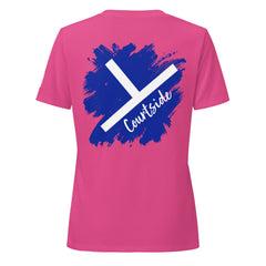 1HUNDY Women's Courtside V Neck T.Shirt