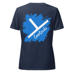 1HUNDY Women's Courtside V Neck T.Shirt