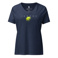 1HUNDY Women's Courtside V Neck T.Shirt