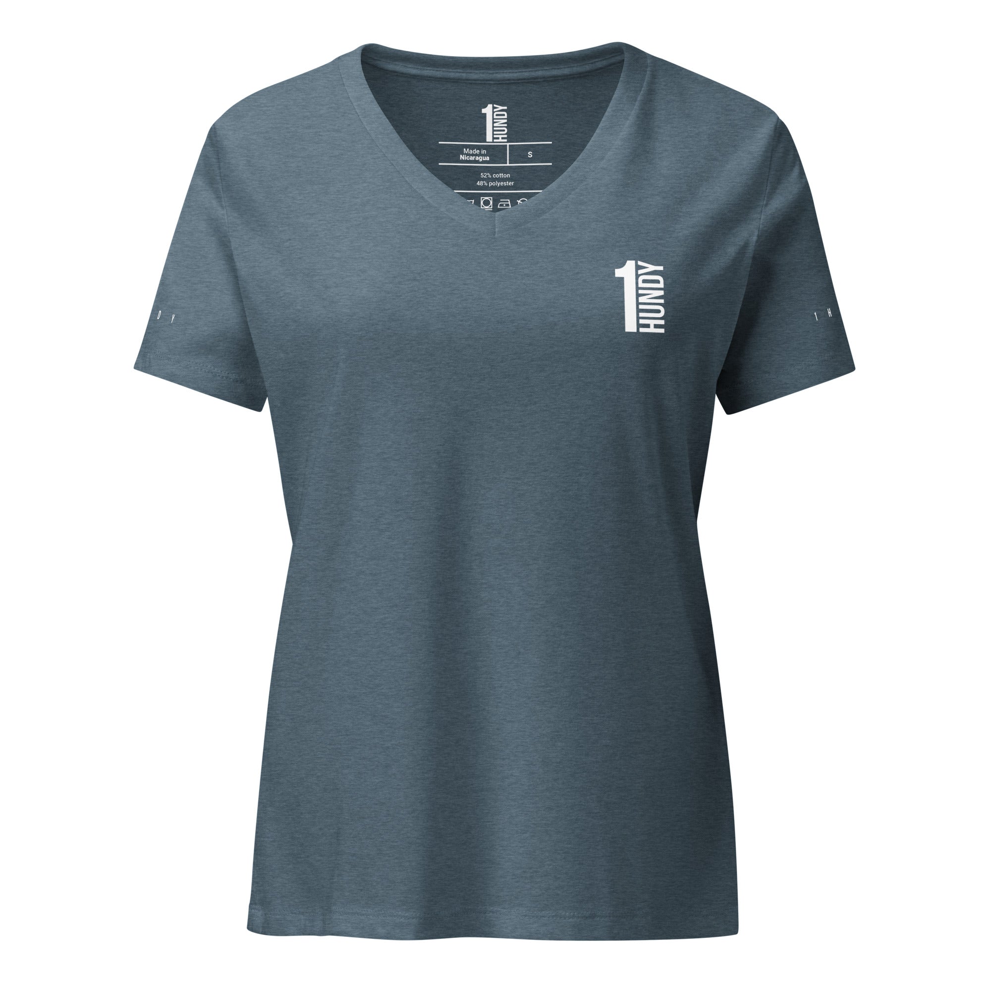 1HUNDY Women's V Neck T.Shirt
