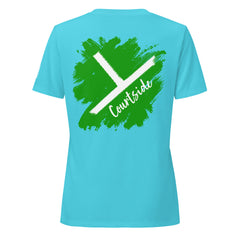 1HUNDY Women's Courtside V Neck T.Shirt