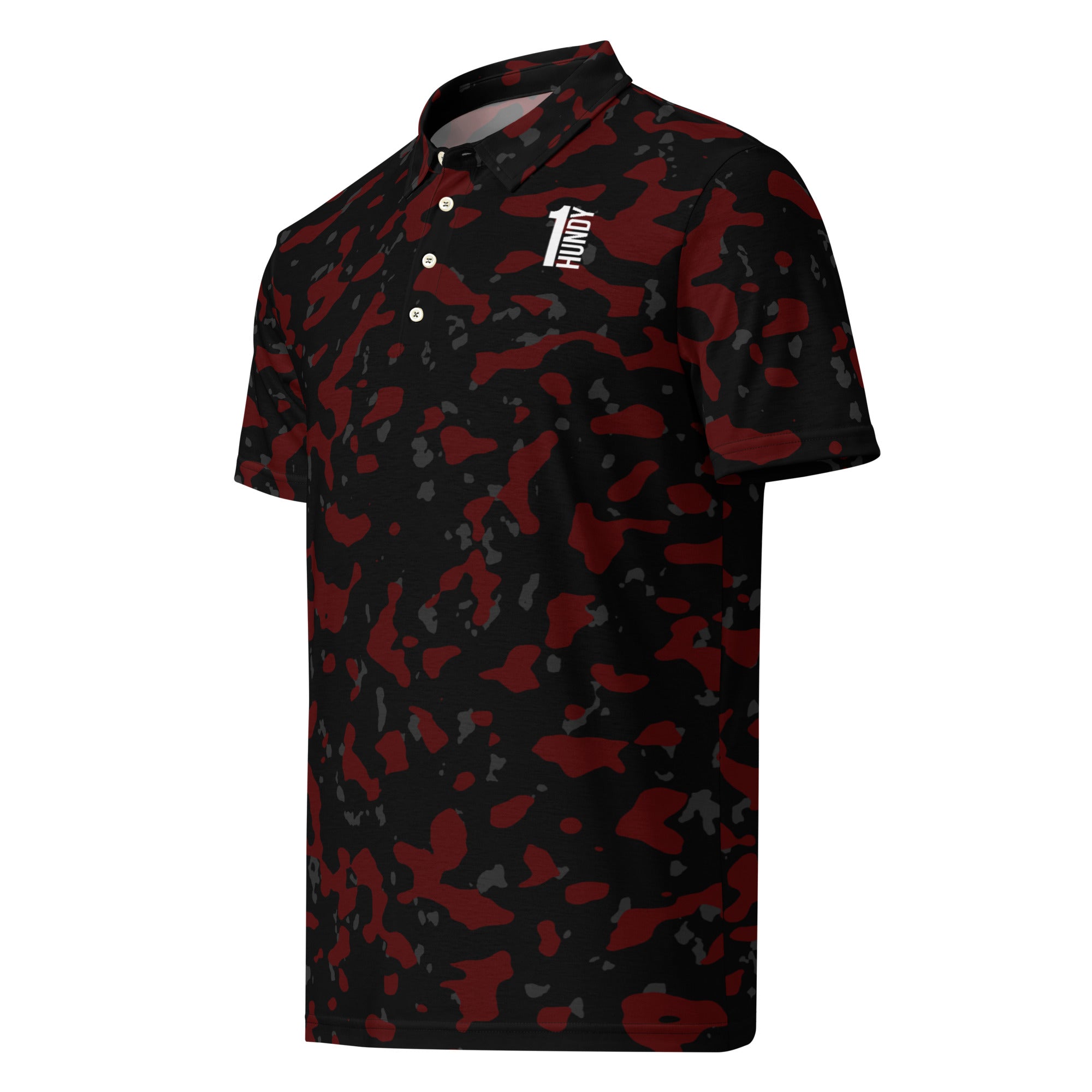1HUNDY Camo Golf Polo