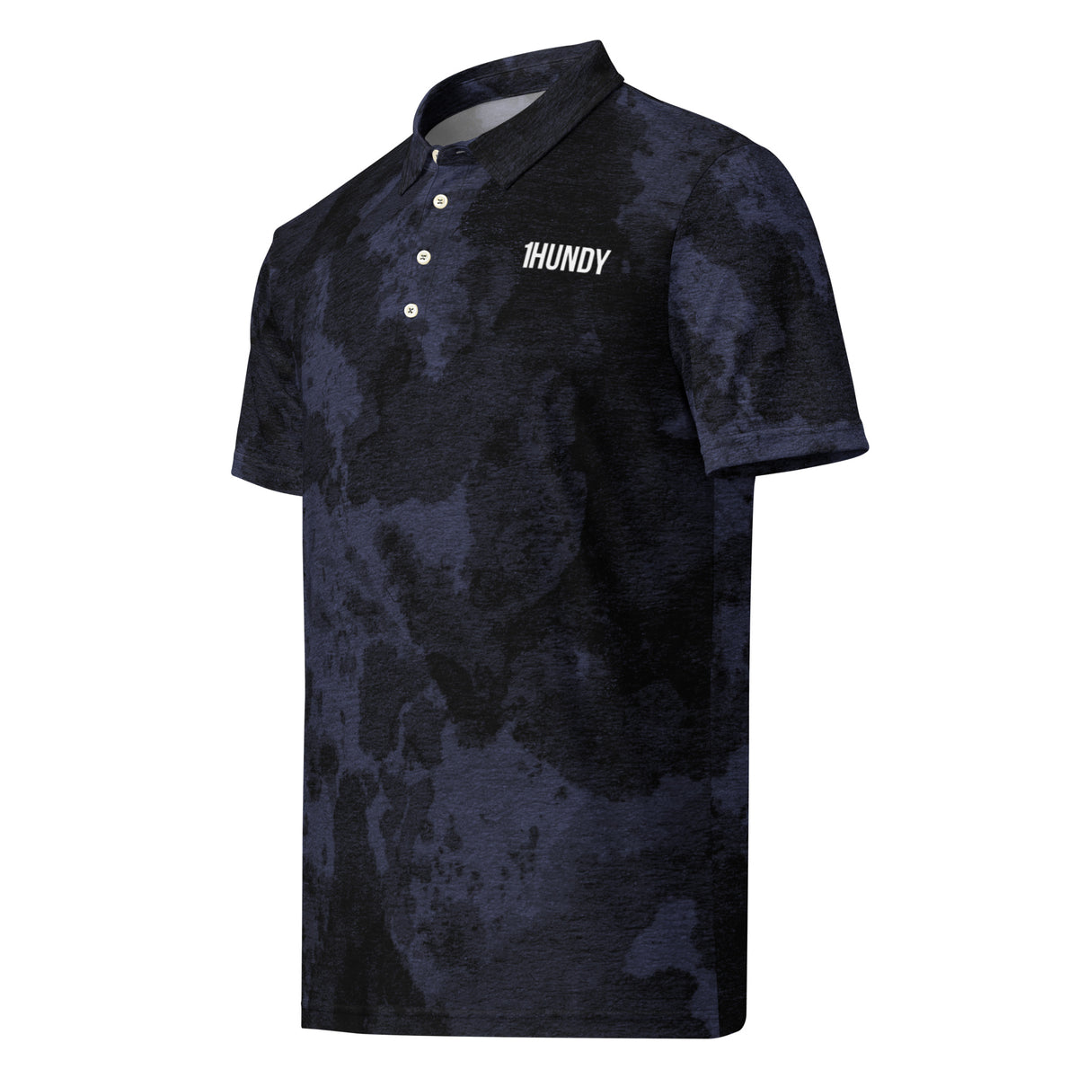 1HUNDY Grunge Golf Polo