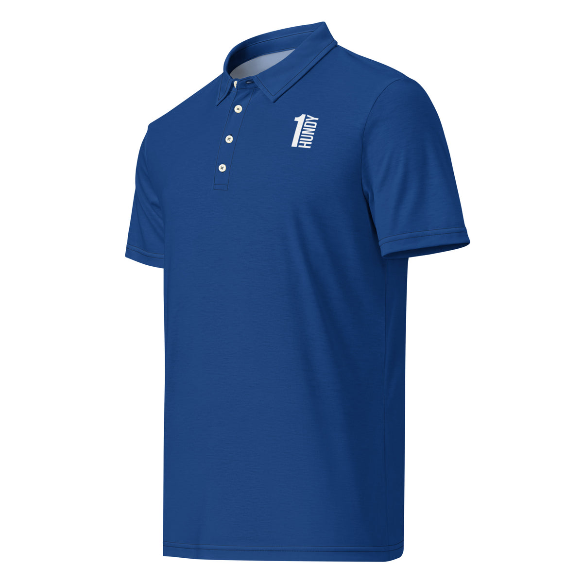1HUNDY Slim Fit Dark Cerulean Polo