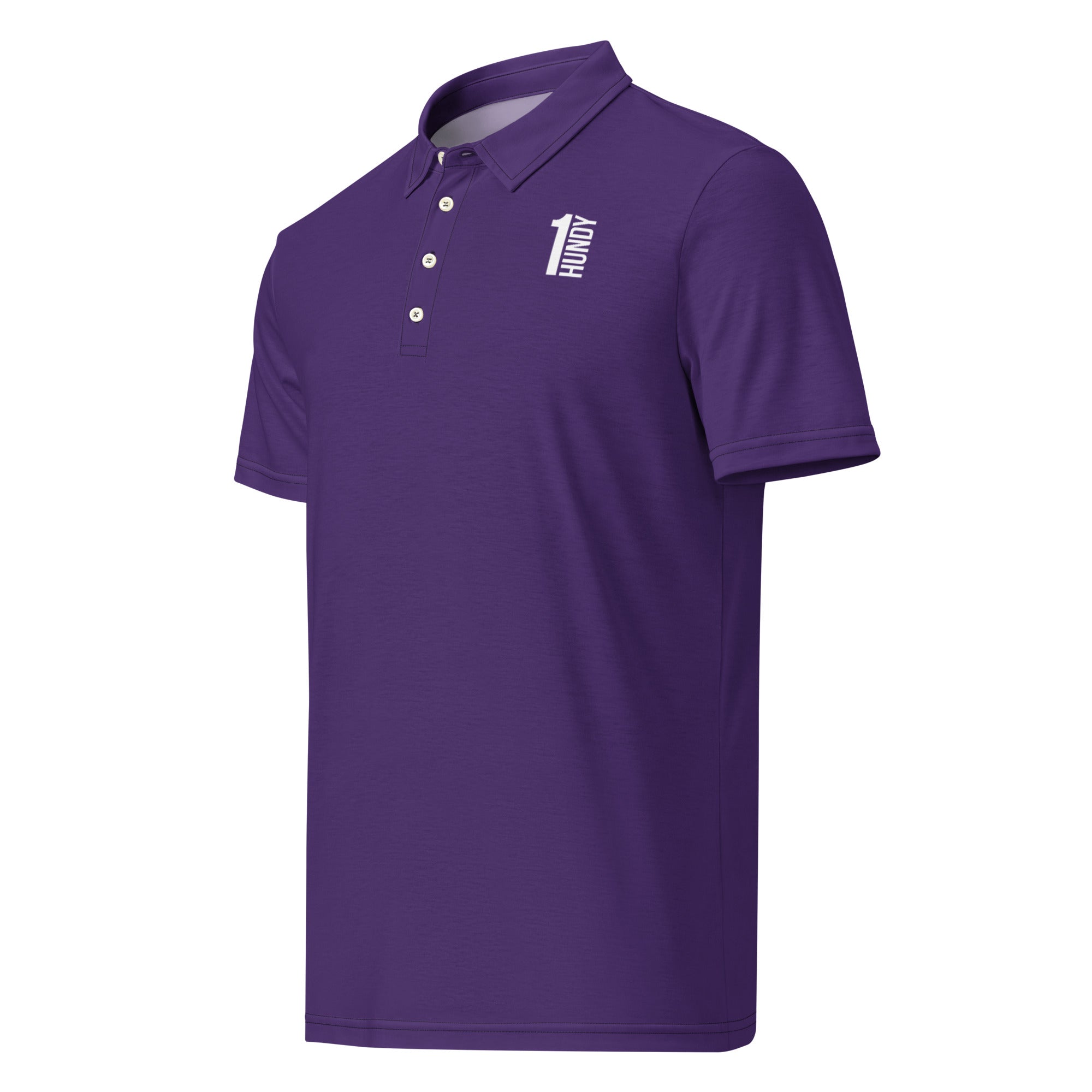 1HUNDY Slim Fit Purple Polo