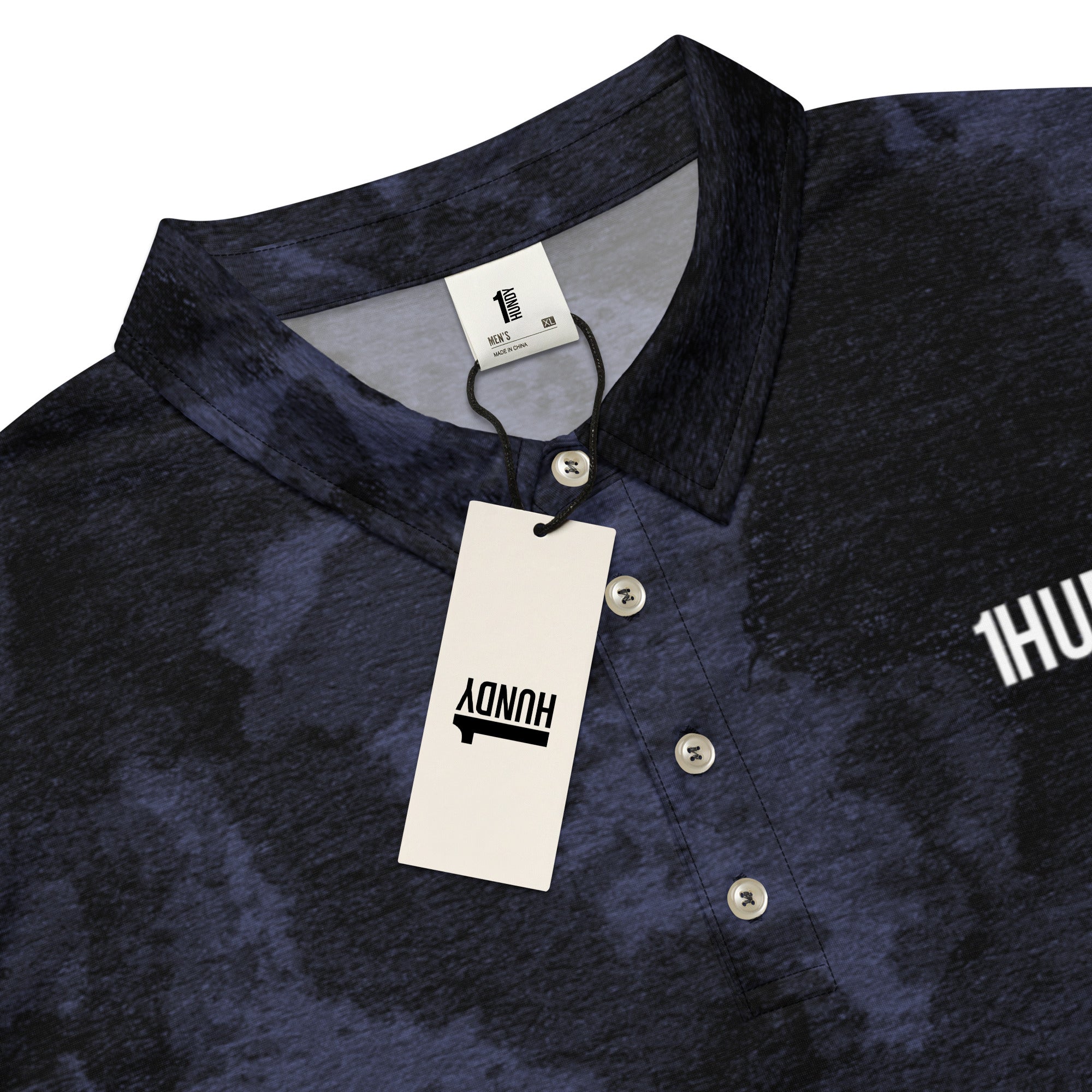 1HUNDY Grunge Golf Polo