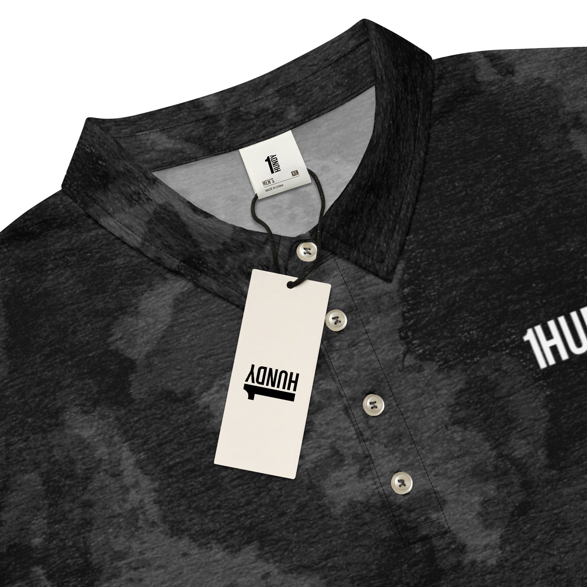 1HUNDY Grunge Golf Polo