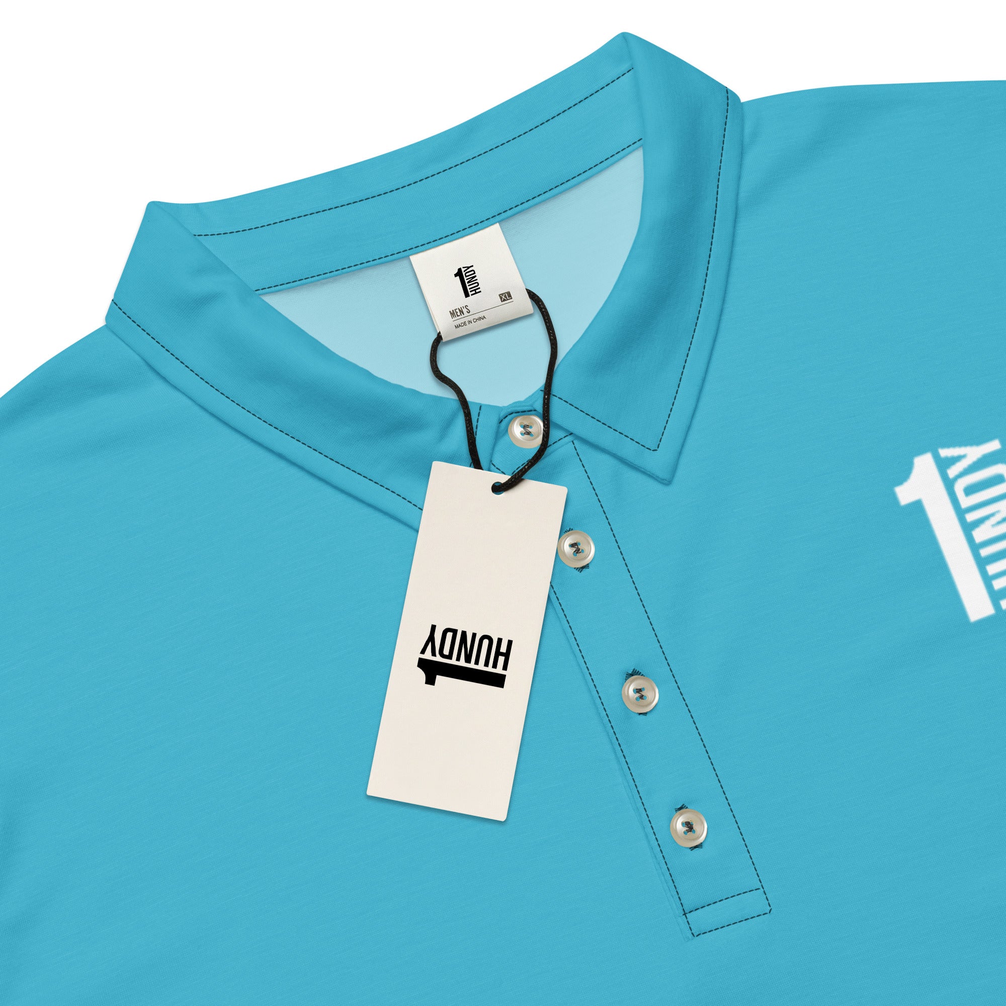 1HUNDY Slim Fit Sky Blue Polo