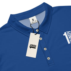 1HUNDY Slim Fit Dark Cerulean Polo