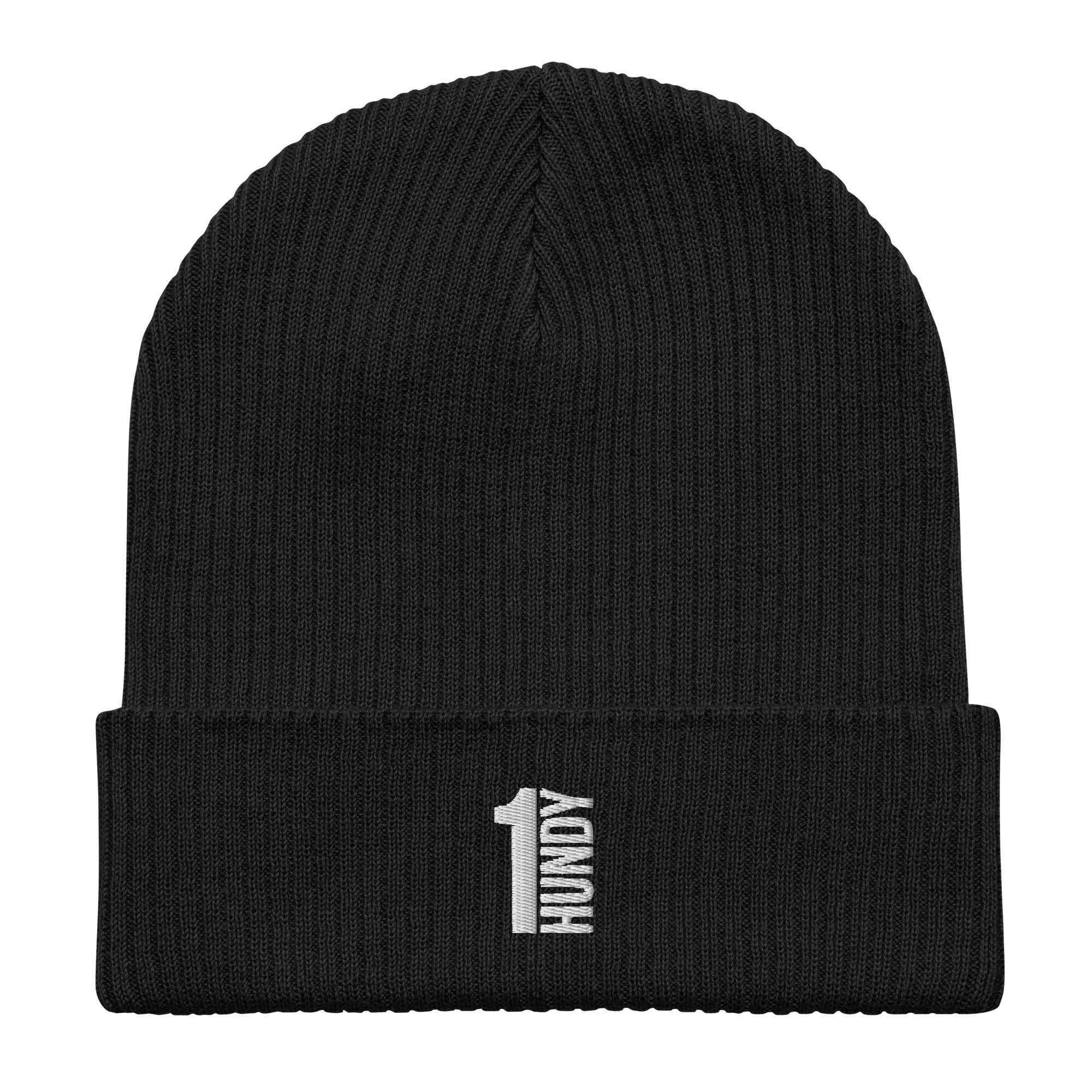 1HUNDY Organic Ribbed Beanie Hat