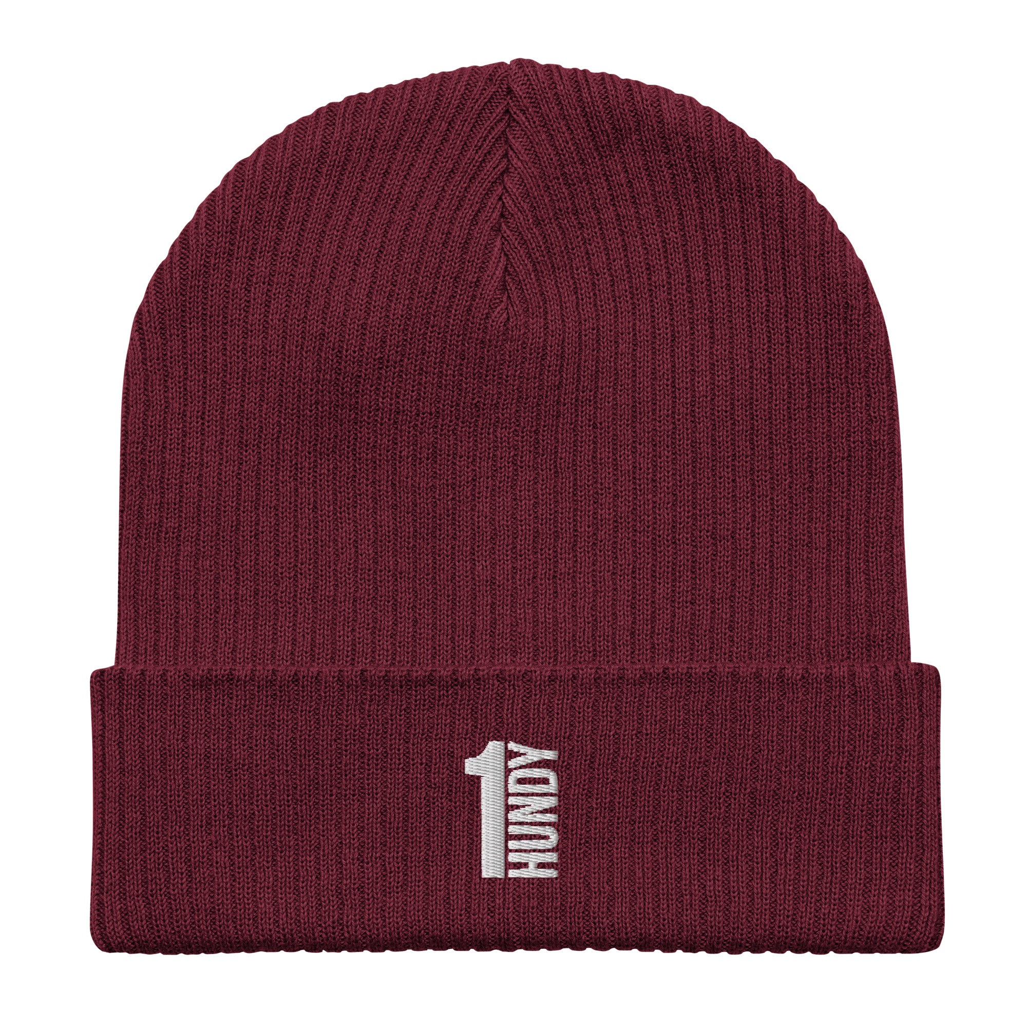 1HUNDY Organic Ribbed Beanie Hat