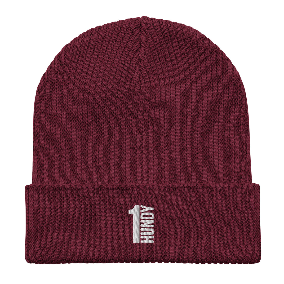 1HUNDY Organic Ribbed Beanie Hat