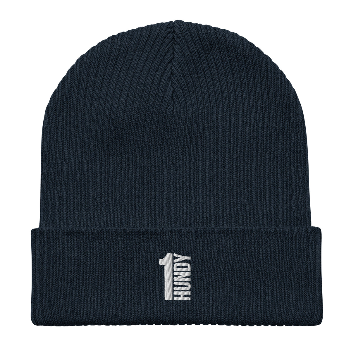1HUNDY Organic Ribbed Beanie Hat