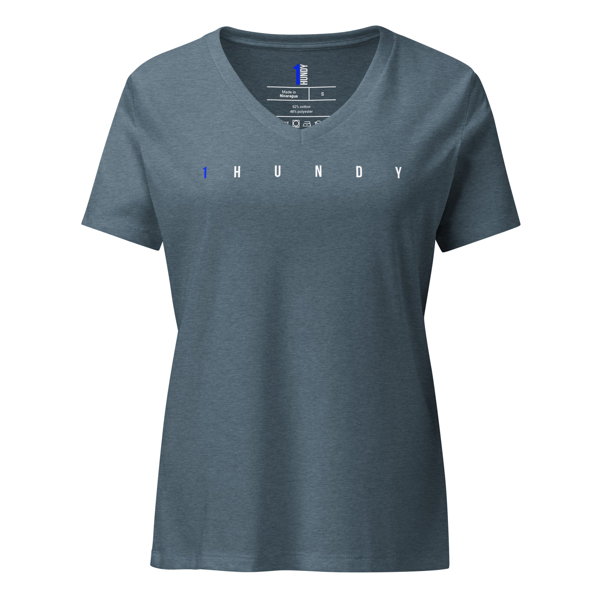 1HUNDY Power V Neck Tee